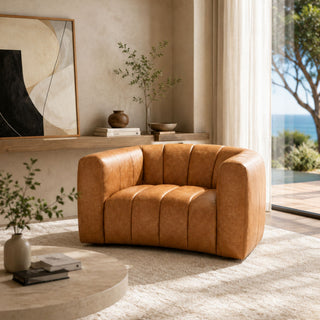 Lytton 1.5str Large Chair - Urban Sofa - RWB Tan Full Grain Leather