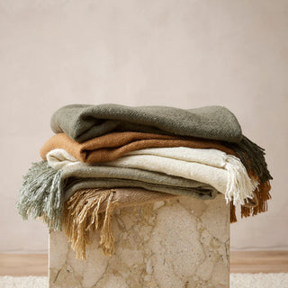 Throw - Richmond - Wool/Acrylic - Dark Olive