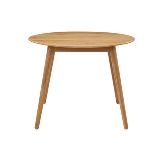 Luna Round Solid American White Oak Dining Table - 100cm Diameter