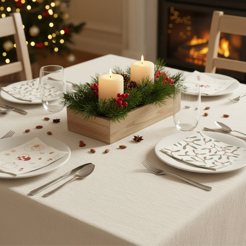 Christmas Napkins - Mistletoe