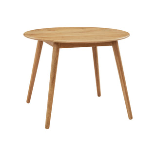Luna Round Solid American White Oak Dining Table - 100cm Diameter