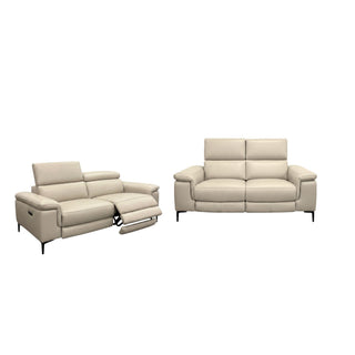 Marley 3+2 Suite Power Lounge Suite with Adjustable Headrests - Urban Sofa - Westeros Dove Grey Leather