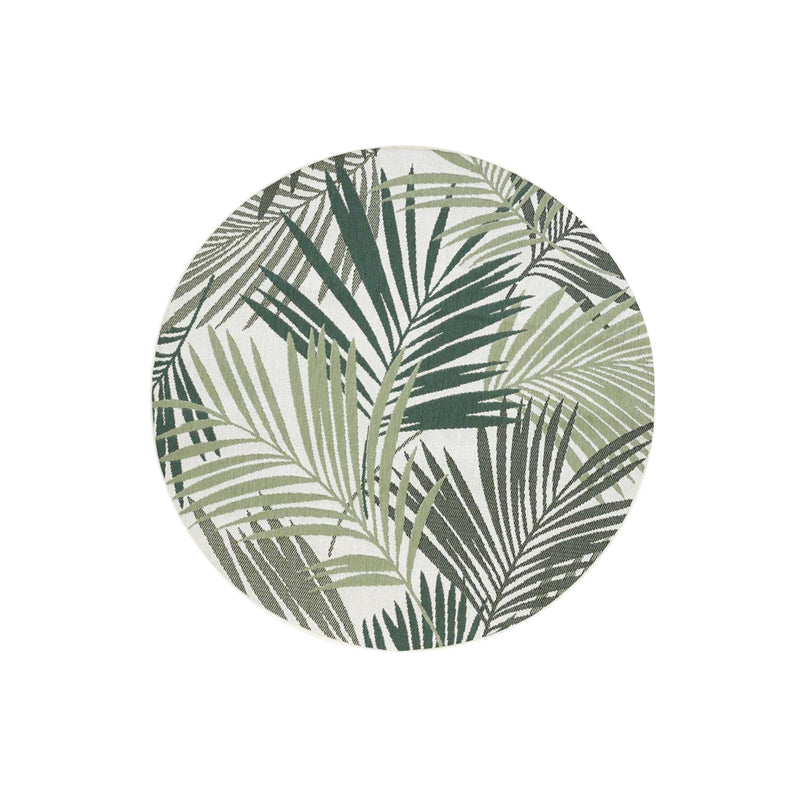 Indoor / Outdoor Rug- Round - Canopy Cream & Green