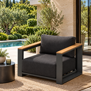 Ibiza Outdoor Lounge Chair - Charcoal