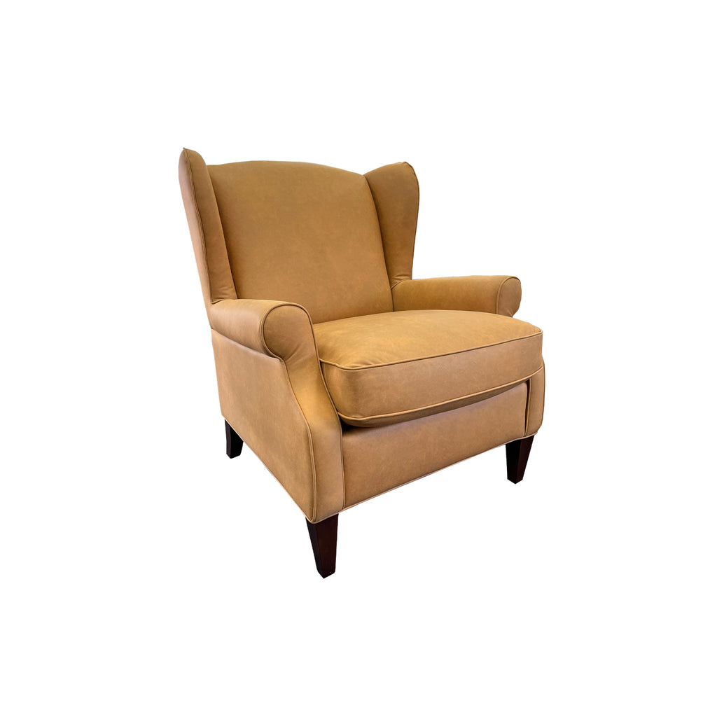 Admiral Wing Chair in Steam Tan Fabric