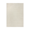 Beige rug with a subtle striped pattern on a white background