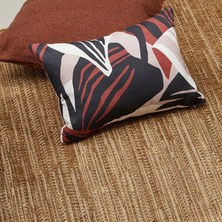 Decorative pillow with a zebra pattern on a textured surface