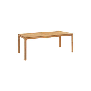Aurora Oak Natural Dining Table 180x95cm - Solid American White Oak Timber
