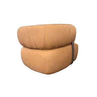 Brown armchair on a white background
