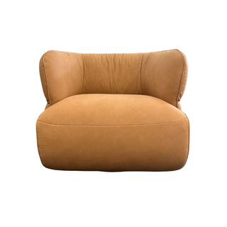 Brown armchair on a white background