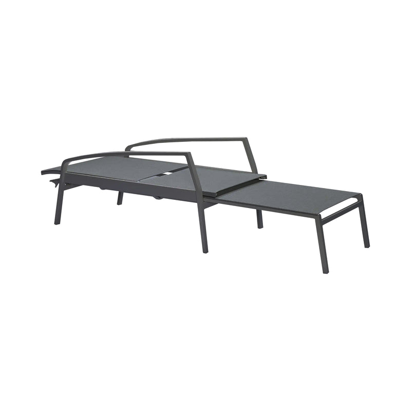 Belvedere Sunlounger - Charcoal