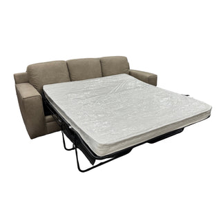 Beige open sofa bed