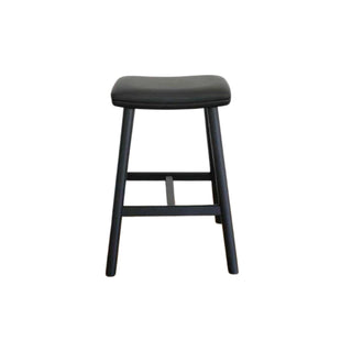 Boden Solid Black Stained Oak Counter Stool