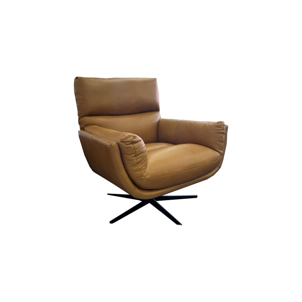 Bond Swivel Chair - Tan Aniline Leather