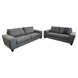 Boston NZ Made Lounge Suite 3+2.5 Seater in Balta Pepper Fabric