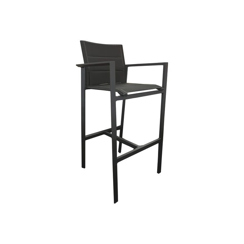 Bremen Outdoor Bar Chair Charcoal