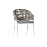 Calais White Rope Chair with Aluminium Frame