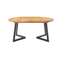 Calia Round/Oval Oak Extendable Dining Table - dia. 130cm