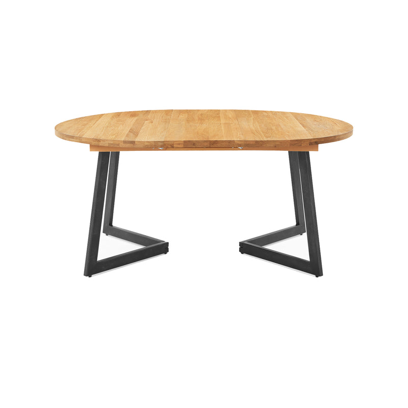 Calia Round/Oval Oak Extendable Dining Table - dia. 130cm