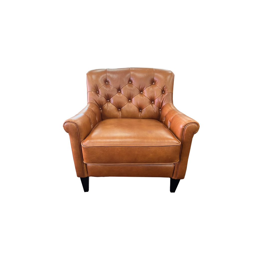 Captains Chair Pull Up Tan Leather
