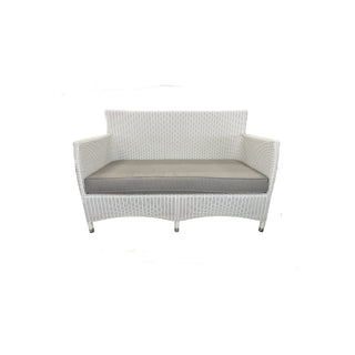 Cayman 2-Seater Outdoor Sofa - Whitewash Loom Rehau German Wicker
