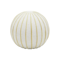 Cement Terracotta Orb with Stripes