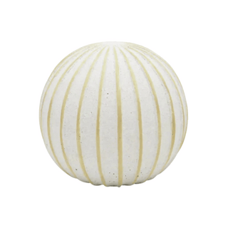 Cement Terracotta Orb with Stripes