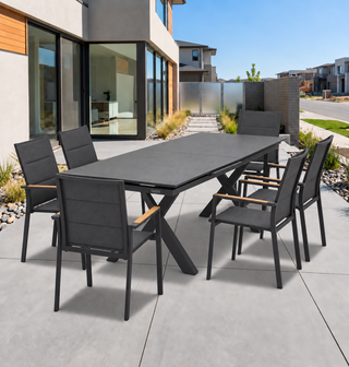 Miami Outdoor Extension Table 180/240x100 - Charcoal