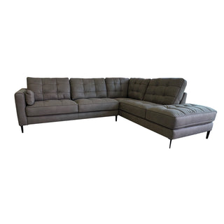 Chester Sofa Chse - 3 Seater Left + Corner Extension Chaise - Urban Sofa - Steam Brown Fabric