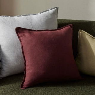 Cushion - Como with Feather Inner - Garnet