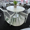 Piazza Round Outdoor Dining Table - White