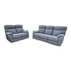 Cortez Electric Recliner Lounge Suite in Thunderstorm Blue Fabric