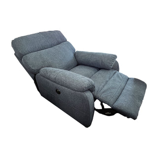 Cortez Electric Recliner - Belfast Navy Fabric