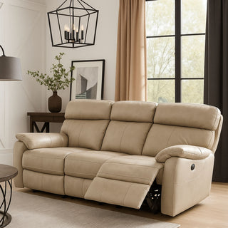 Cortez 3ReRe Power Recliner Sofa - Urban Sofa -  Westeros Beige Leather