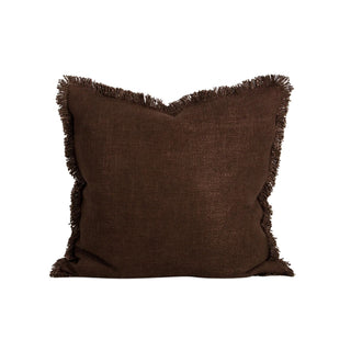 Cushion - Dover with Feather Inner - Chocolate