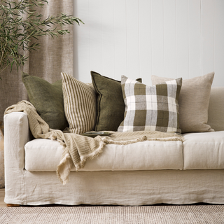 Cushion Flaxmill in Kelp Styled