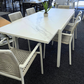 Malmo Small Extension Outdoor Table - White