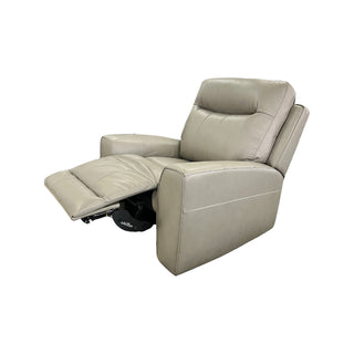 Denburn Recliner with Power Headrest in Atollo Grey Leather