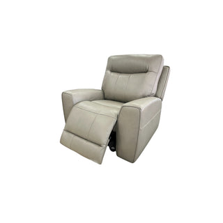 Denburn Recliner with Power Headrest in Atollo Grey Leather