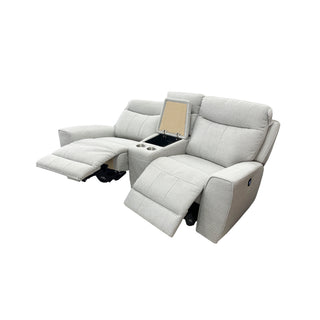 Denburn 3pc - Electric Recliner - Urban Sofa - Talent Silver Fabric