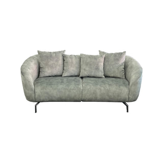 Modern Sofa rounded Misty Grey