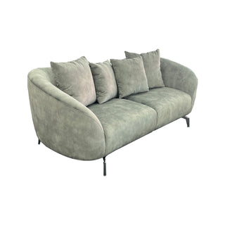 Modern Sofa rounded Misty Grey