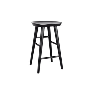Elin Black Oak Counter Stool - Black Stained Solid Oak