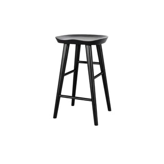 Elin Black Oak Counter Stool - Black Stained Solid Oak