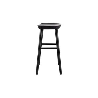 Elin Black Oak Counter Stool - Black Stained Solid Oak