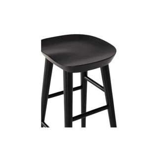 Elin Black Oak Counter Stool - Black Stained Solid Oak