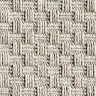 Close-up of a woven beige fabric texture