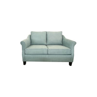 Flora Lounge Suite with Rolled Arms in Aston Seafoam fabric