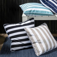 Outdoor Cushion - Branch Stripe - Black