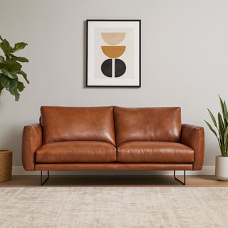 Styled Leather Sofa